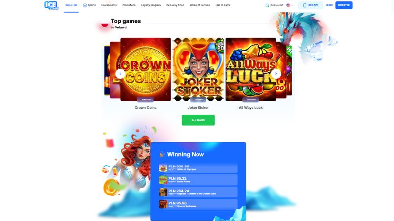 IceCasino screenshot platformy
